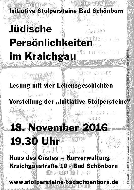 Plakat Jüdische Persönlichkeiten im Kraichgau