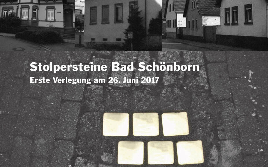 Titelblatt Broschüre Stolpersteine Bad Schönborn 2017